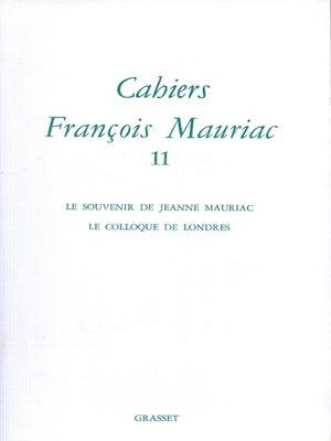 cover image of Cahiers numéro 11